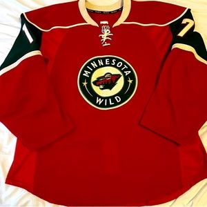 SOLD Game worn hockey jersey. Minnesota Wild. Authentic hockey jersey.